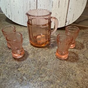 Mossier Minatures Jennifer Pitcher and Glasses 5 pc Set